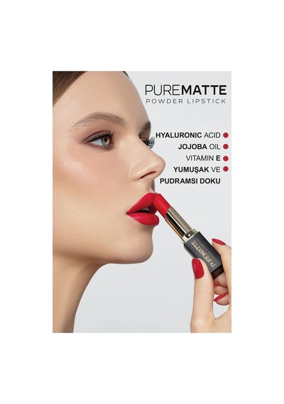 Pure Matte Powder Lipstick No: 117 - Nemlendirici Pudramsı Mat Ruj Çok Renkli