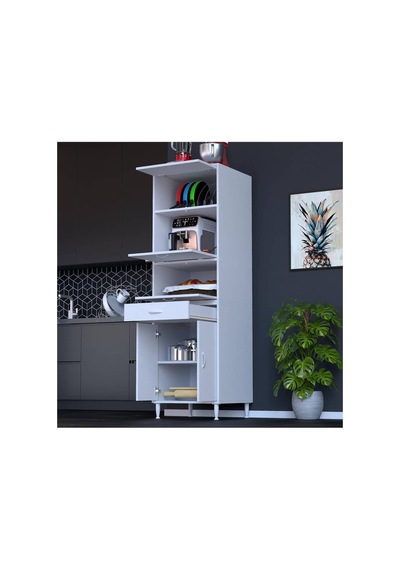 Viya 60x194.6x56 Cm, 1 Çekmece Ve 5 Kapaklı, Mutfağınıza Özel Ekmeklikli Kiler Dolabı. Sabit Seçenek 1 Değeri Viya 60x194.6x56 Cm, 1 Çekmece Ve 5 Kapaklı, Mutfağınıza Özel Ekmeklikli Kiler Dolabı. Sabit Seçenek 1 Değeri