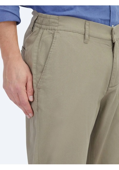 Kip Vizon Düz Dokuma Jogging Fit Casual Pamuk Karışımlı Pantolon Vizon