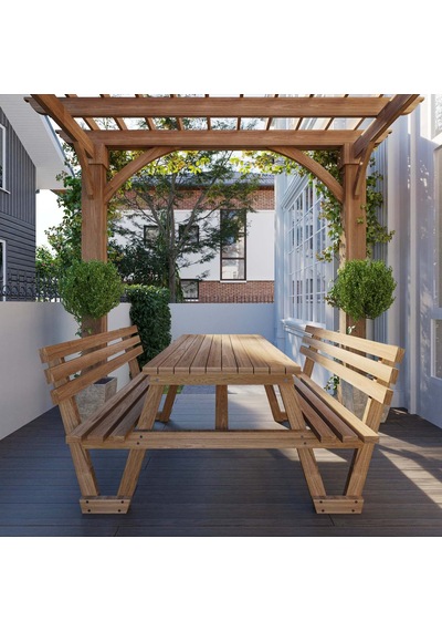Renazzo 6 Kişilik Masif Ahşap Piknik Masası - Sırt Fındık 70x145 Cm Kahverengi Renazzo 6 Kişilik Masif Ahşap Piknik Masası - Sırt Fındık 70x145 Cm Kahverengi
