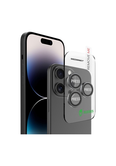 Buddıes Apple Uyumlu iPhone 14 Pro / 14 Pro Max Kamera Lens Koruyucu Black Siyah