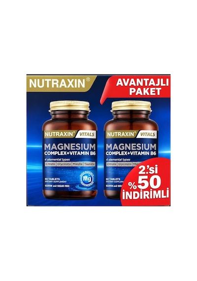 Magnesıum Complex Vitamin B6 60 Tablet 2.si %50 İndirimli