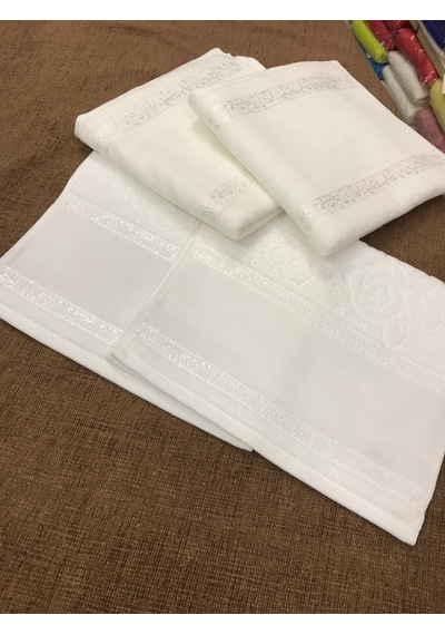 Gonca İşlemelik Kanaviçe Etamin Havlu 6'lı Paket 3 Büyük 3 Küçük
