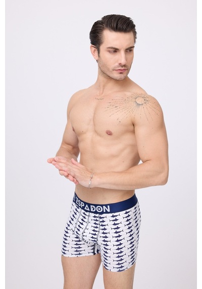 L'espadon Maritime Elite Erkek Boxer Şort -3094 Beyaz