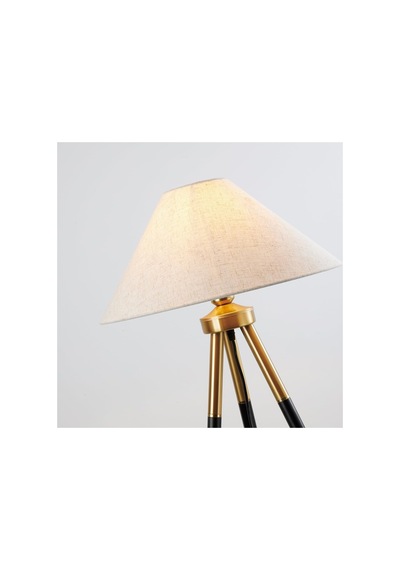 Cosby Tripod Lambader, Metal Gövde, Kumaş Şapka, Siyah-gold, 45x143 Cm Diğer