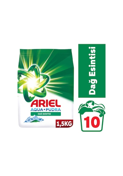 Ariel Aquapudra Toz Çamaşır Deterjanı Dağ Esintisi 10 Yıkama 1500 G