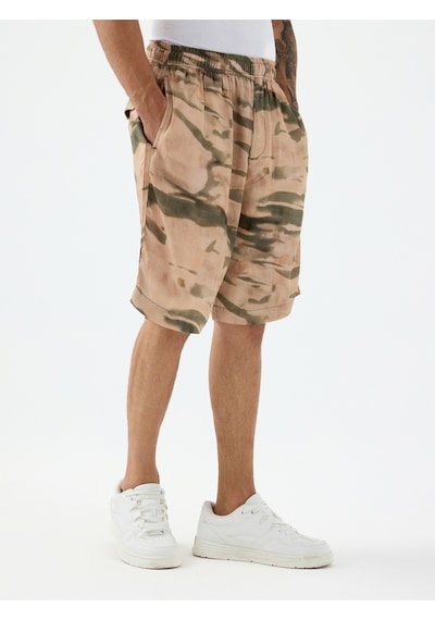 Relax Fit Erkek Şort Camel