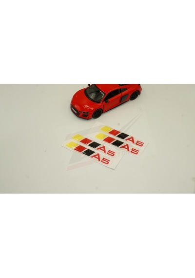 Audi A5 Logo 3M 3D Damla Silikon Torpido Bagaj Çamurluk Logo Ambl