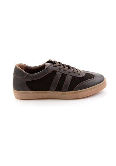 Bambi Kahve Kahve Hakiki Deri Kadın Sneaker K01649200303