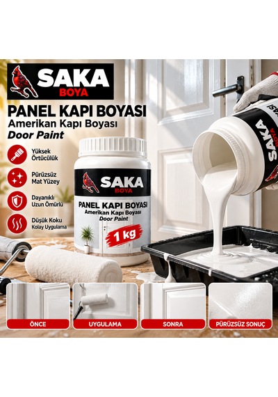 Saka Boya Panel Kapı Boyası 1 Kg Amerikan Kapı Boyası