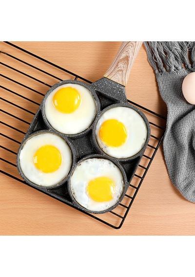 4 Izgaralı Bpa İçermeyen Omlet Tava - Yumurta, Pastırma, Krep Ve Hamburger İçin İdeal Çok Renkli