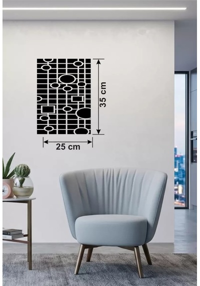 Modern Geometrik Desenli Ahşap Duvar Tablosu - 25x35 Cm Dekoratif Pano Renkli