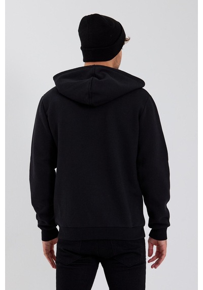 Polostate Age Of State Nakışlı Fermuarlı 3 İplik Sweatshirt Siyah