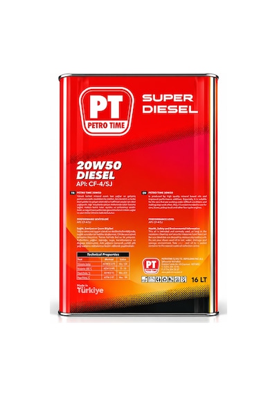 Petro Time Turbo 20W-50 Motor Yağı 16 L