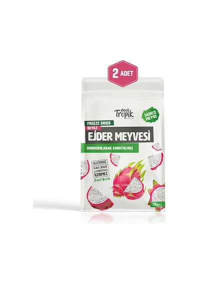 Dondurularak Kurutulmuş Beyaz Ejder Meyvesi 20 G Freeze Dried Meyve Cipsi Meyve Kurusu 2 Adet