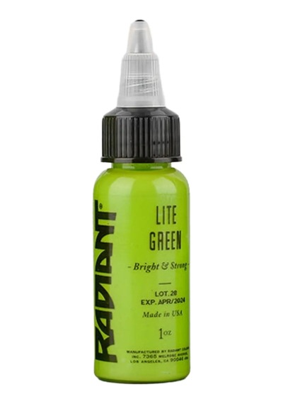 Lite Green Radiant Dövme Boyası 30ml Açık Yeşil Profesyonel Tattoo Ink