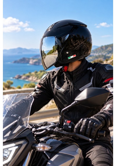 Sw 700 / 733 Yarım Açık Kask Parlak Siyah