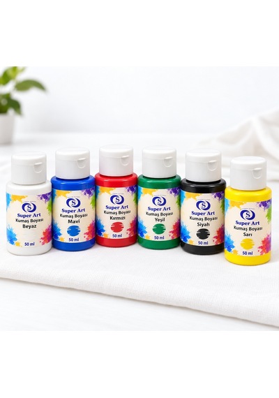 SuperArt Kumaş Boyası Seti 6'lı 6 x 50 ml