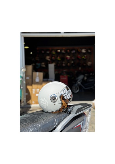 Nero Retro Motosiklet Kask - Ece Sertifikalı Zombies Orange