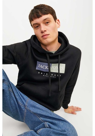 Jack & Jones Jorfrederıksberg Box Swea Siyah Erkek Sweatshirt 000000000101992238 Siyah
