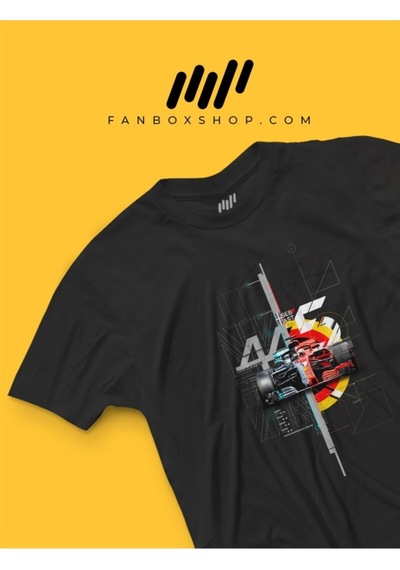 Flood Of Style Lewis Hamilton Vs Sebastian Vettel T-shirt Siyah