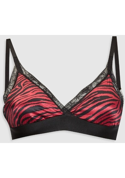 Deep Secret Zebra Desen Saten Bralet Ds200036br 001