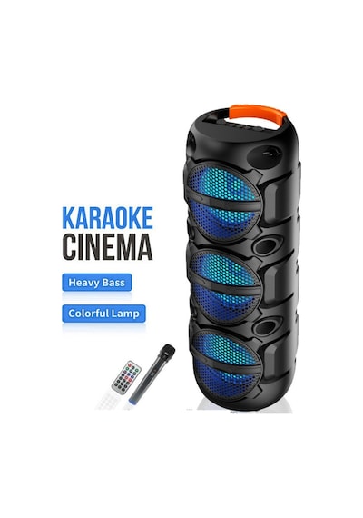 Gy-8306 Çift Karaoke Kablosuz Mikrofonlu Speaker Şarjlı Taşınabilir Hoparlör Bluetooth Fm Radyo Hafıza Kartı Ve Usb Girişli Tws Özellikli Ses Sistemi Partybox Ses Bombası