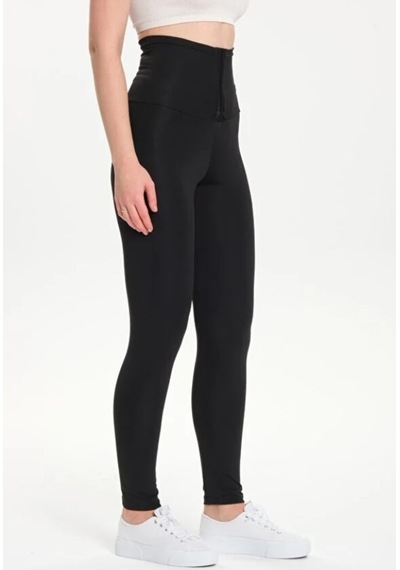 Fit Women Kadın Ekstra Yüksek Bel Kopçalı Tayt 4409 Siyah