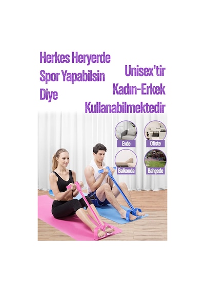 Body Trimmer Mekik Kürek Çekme Bel İnceltme Aleti Evde Spor Lastikli Egzersiz Lastiği Mor