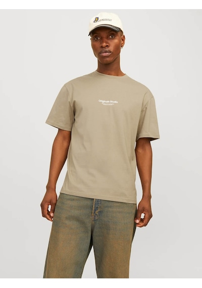 Jack & Jones Jorvesterbro Tee Ss Erkek T-shirt 12240121 Bej