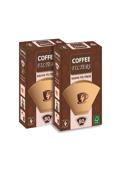 Coffee Filters 4 Numara Kahve Filtre Kağıdı 2 x 80'li