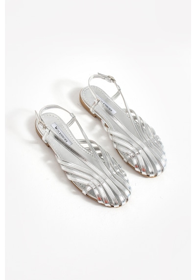 Wolk Shoes Asi Kadın Babet Trend Gümüş