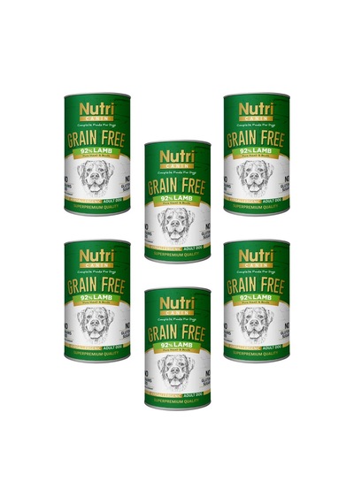 Nutri Canin Tahılsız %92 Kuzu Etli Konserve Yetişkin Köpek Maması 6 x 400 G