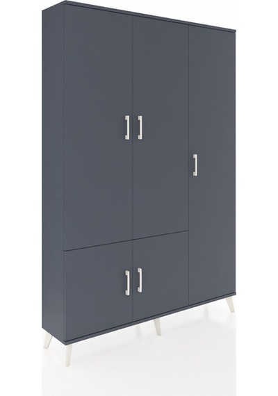 Arges Dolap 7 Raflı 5 Kapaklı Tek Askılı 132x30x195 Antrasit-antrasit/antrasit Antrasıt/antrasıt Arges Dolap 7 Raflı 5 Kapaklı Tek Askılı 132x30x195 Antrasit-antrasit/antrasit Antrasıt/antrasıt