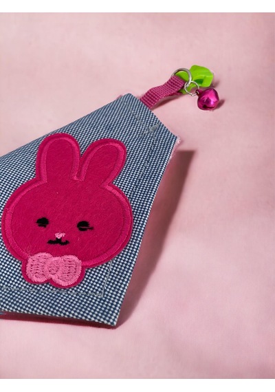 Kemique Pink Bunny Bandana Fular Kedi Kıyafeti