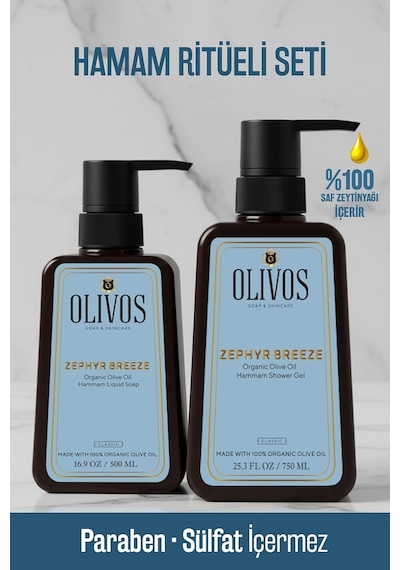 Hamam Kokulu Zeytinyağlı Duş Jeli & El Sabunu Seti Doğal, Kalıcı Ferahlık 750 Ml + 500 Ml Diğer
