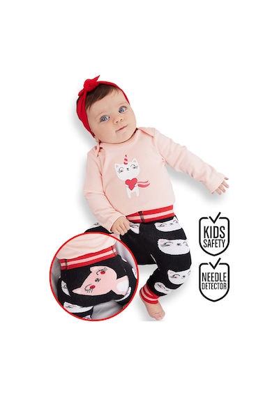 Kedi Kız Bebek Body Tayt-Pantolon Takım