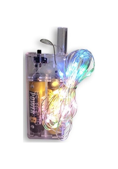 3 Paket 3 Metre Renkli Pilli Peri Led - Dekorasyon Işığı Çok Renkli