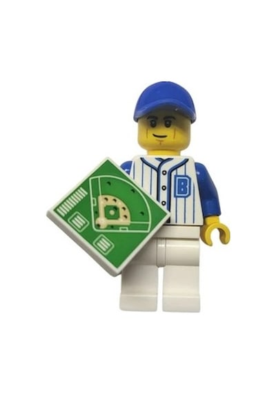 Orjinal Lego Minifigür Baseball Player