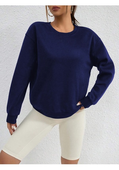 Uyguntarz Unisex Vangogh Baskılı Tasarım Oversize Sweatshirt Lacivert