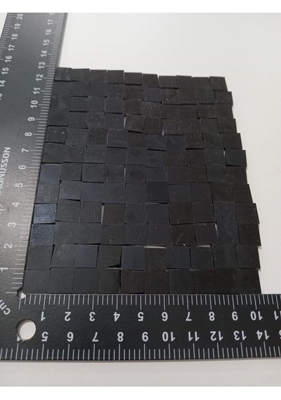 Siyah Kare Vitray Cam Mozaik Taşı - Sanatsal Mozaik İçin Yaklaşık 10x10 Mm