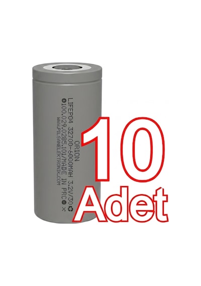 10 Adet Orion Ifr32700 3.2v 6000mah Lifepo4 Pil
