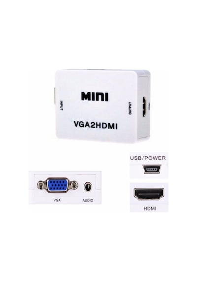 Taplin Vga To Hdmi Çevirici Dönüştürücü Adaptör