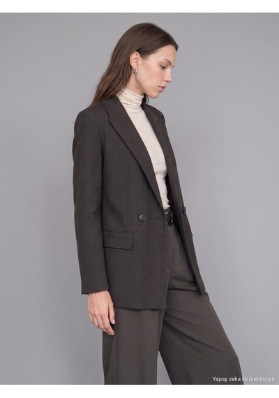 Dilvin 60821 Blazer Ceket-kahve