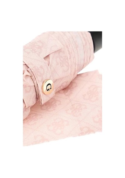 Guess Kadın Monogram Desenli Otomatik Katlanır Şemsiye - Pembe Pembe