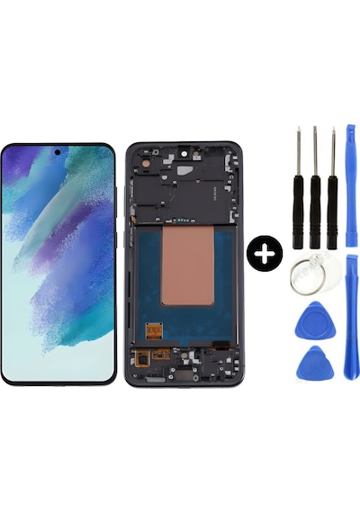 Samsung Galaxy S24 Fe Sm-s721 Uyumlu Çıtalı A Kalite Lcd Ekran Dokunmatik Siyah + Tamir Seti