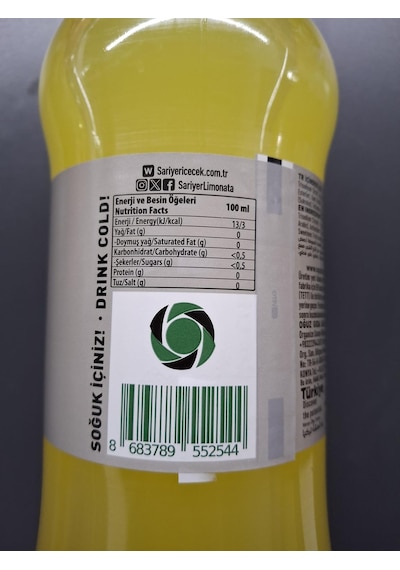 Sarıyer Limonata Şekersiz 1 Lt X 6 Adet