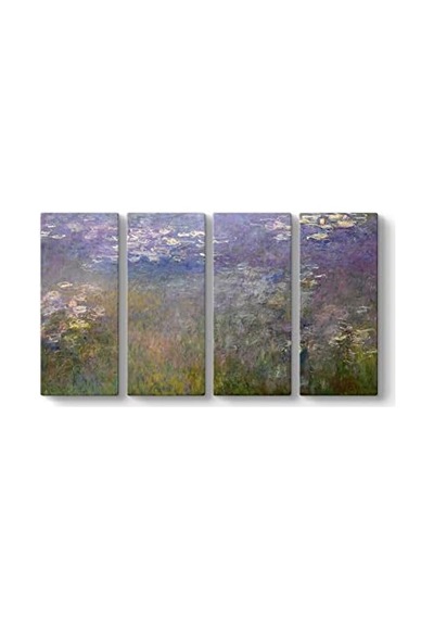 Claude - Göleti Tablosu 129 X 70-4 Parçalı 7/8 Yaş
