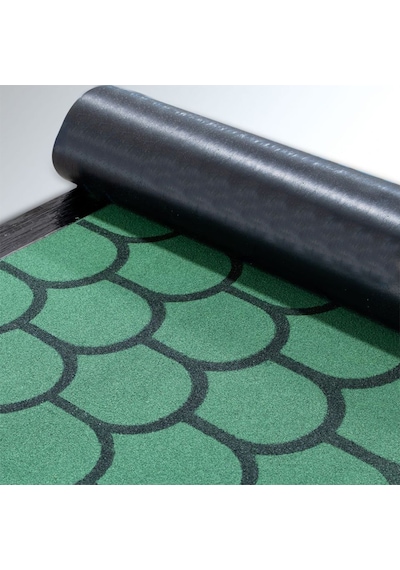 Çatı Kaplama Shingle Yonca Desenli Yeşil Membran 9m²