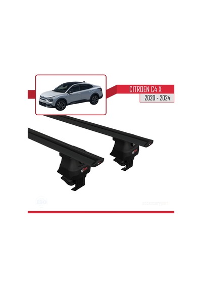 Citroen C4x 2020 Ve Sonrası İle Uyumlu Ace-4 Ara Atkı Tavan Barı Siyah